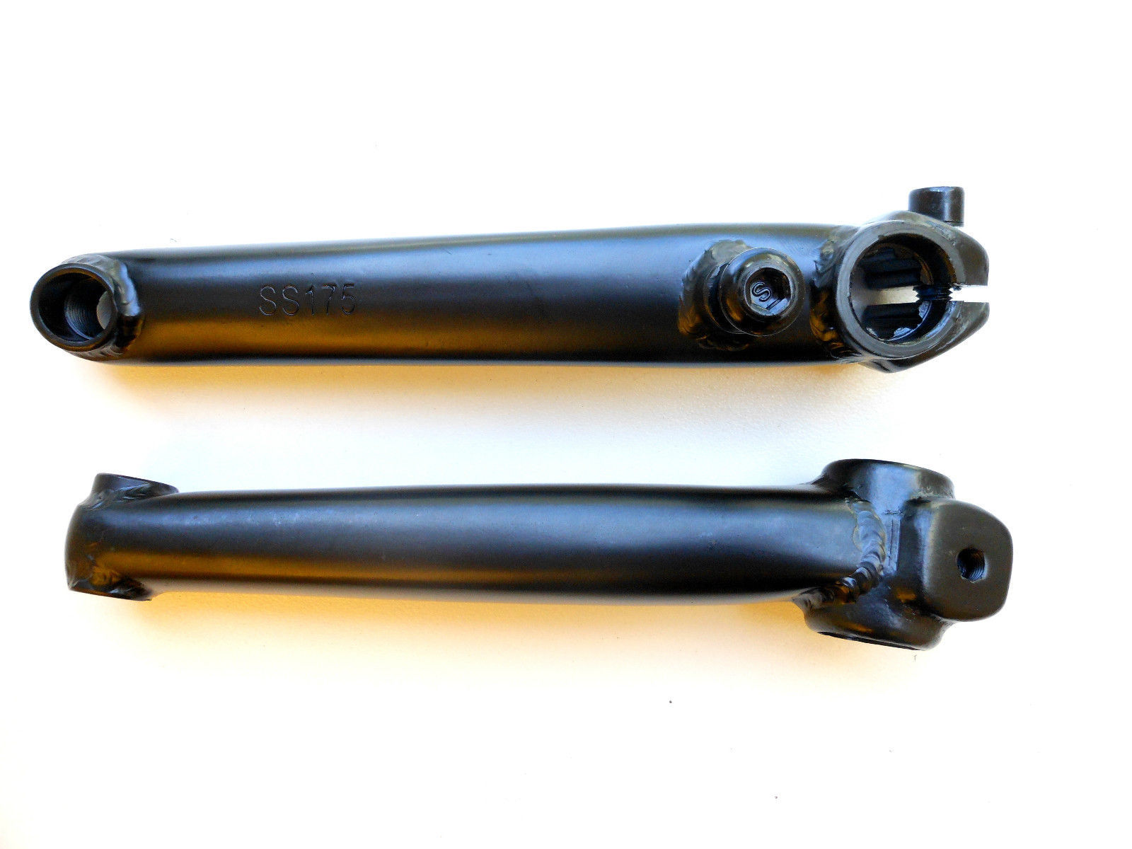 Crank Set BMX Crmo Seamless Tube 175mm x 8 Spline Bare Cranks Only