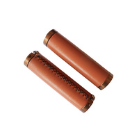 Grips Bicycle MTB Cycling Synthetic Leather Locking Tan Saint 10038