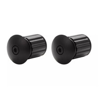 Handlebar End Plug Caps Aluminium Expanding Black 10059