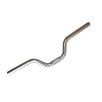 Handlebar Fixie Hi-Riser Alloy Anodised 52cm x 25.4mm x 65mm Silver Sandblast 11002