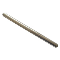 Handlebar Fixie Straight Bar Anodised 38cm x 25.4mm Silver 