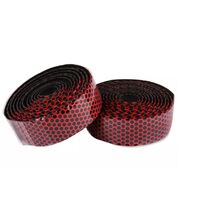 Handlebar Tape Self Stick EVA Silicone Honeycomb Red GH084