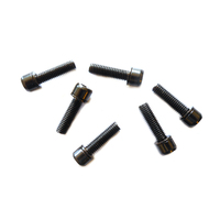 Headstem Bolt Set M5 x 18mm Plated Stainless Steel (6 pieces) Black