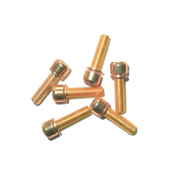 Headstem Bolt Set M5 x 18mm Plated Stainless Steel (6 pieces) Gold