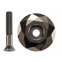 Head Stem Cap Alloy Diamond Pattern Dark Ti with Screw 1-1/8" 13035