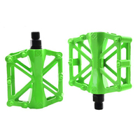 Pedal Set Platform Alloy 9/16" Green Zyrh 17017
