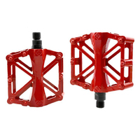 Pedal Set Platform Alloy 9/16" Red Zyrh 17017