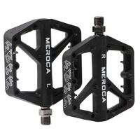 Pedal Set Large Platform Nylon Sealed Bearing and DU Bushing 9/16" Black Meroca 17036