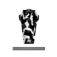 Mudgaurd Mud Guard Fender MTB Front or Rear Universal Black/White Print