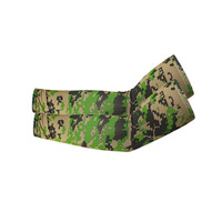 Arm Covers Warmers Spring Polyester Camouflage Green/Brown Medium Arsuxeo