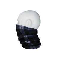 Neck/Face Non-Thermal Tube Bandana Polyester Tartan Blue #223