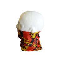 Neck/Face Non-Thermal Tube Bandana Bike Pattern Polyester Orange/Yellow