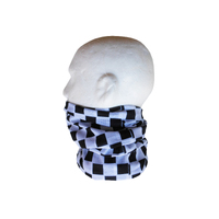 Neck/Face Non-Thermal Tube Bandana Polyester Chequered Flag S46