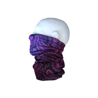 Neck/Face Non-Thermal Tube Bandana Polyester Paisley Purple S247