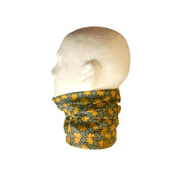 Neck/Face Non-Thermal Tube Bandana Polyester Stars Yellow