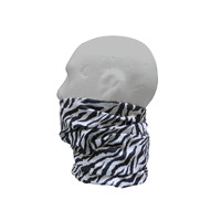 Neck/Face Non-Thermal Tube Bandana Polyester Zebra 