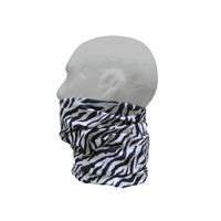 Neck/Face Non-Thermal Tube Bandana Polyester Zebra 