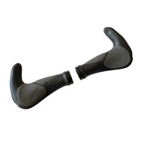 Grips Bicycle MTB Cycling Locking Ergo Comfort with built in Bar Ends Black/Grey Saint BGP110
