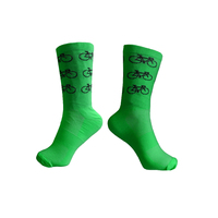 Socks Cycling Unisex 8" Breathable RW Sports 41-47 Bike Logo Green