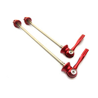 Skewers Road Bike Cr-Mo Axle Red Anodised Bevato Super Light BQR016 59gms