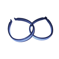 Trouser Clips (Pair) Nylon Black with Reflective Strip CB-2316R