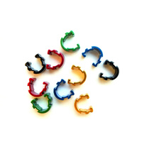 Brake Cable/Hose Clips Aluminium Anodised Set of 5 CL4140