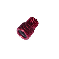 Valve Adaptor Presta to Schrader Aluminium Anodised Red CL4040