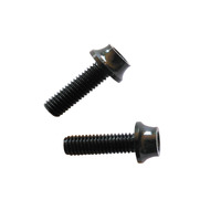 Bottle Bidon Cage Bolts Alloy Flanged Head (Pair) CL4100 Black