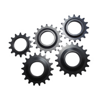 Cog Track Fixie 1/8" 7075 T6 Alloy Anodised Lanxi Black 18T only Clearance