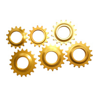 Cog Track Fixie 1/8" 7075 T6 Alloy Anodised Lanxi Gold 16T or 18T Only Clearance