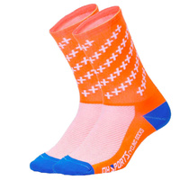 Socks Cycling Summer Breathable EU 39 - 46 DH Sports Orange Cross