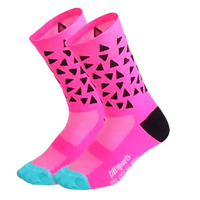 Socks Cycling Summer Breathable EU 39 - 46 DH Sports Pink Triangle