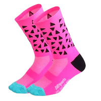 Socks Cycling Summer Breathable EU 39 - 46 DH Sports Pink Triangle