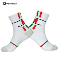 Socks Unisex Breathable Darevie White/Italian Stripes 38 - 45