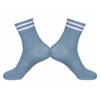 Socks Unisex Breathable Darevie Blue-Grey/White Bands 38 - 45