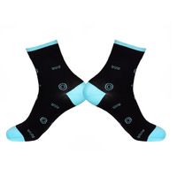 Socks Unisex Breathable Darevie Black with Light Blue Pattern 38 - 45