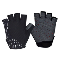 Gloves Mens Darevie Lycra/Arama/Gel Black with Reflective Dots DVG010