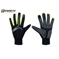 Gloves Long Finger Darevie Thermal Windproof Black/Green DVG015 Touch Screen