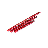Valve Extensions Inserts  Presta CNC Anodised H-Type Pair 3 Sizes Alero Red