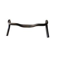 Handlebar Alloy 6061 Road Gravel Riser Flared 39cm-45cm x 31.8mm FMFXTR Black