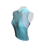 Jersey Sleeveless Womens Aqua/White Goodstar GS127 Clearance Small only