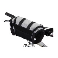 Handlebar Bag with Carry Strap Ride Support by Roswheel Black/Silver 11494D