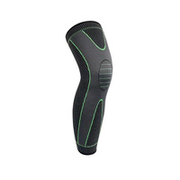 Knee Compression Support Guard Black/Grey/Green Large K001