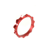 Headset Spacer 1-1/8" x 5mm Anodised Red Serrated Dorcus