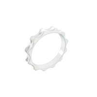 Headset Spacer 1-1/8" x 5mm White Serrated Dorcus