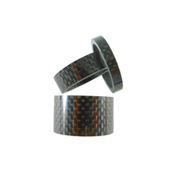 Carbon Headset Spacer Set 1-1/8" x 35mm 3k Weave Gloss Prestine