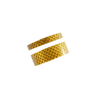 Carbon Headset Spacer Set 5mm + 10mm x 1-1/8" Gold x 35mm 3k Weave Gloss Dorcus