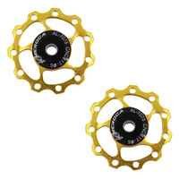 Jockey Wheel Shimano/Sram (pair) 11T T7075 4/5/6mm Sealed Bearing Meroca Gold
