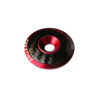 Head Stem Cap Alloy Anodised Red with Carbon Pattern Alloy Insert Prestine L5105