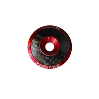Head Stem Cap Alloy Anodised Red with Black Carbon Pattern Alloy Insert L5105